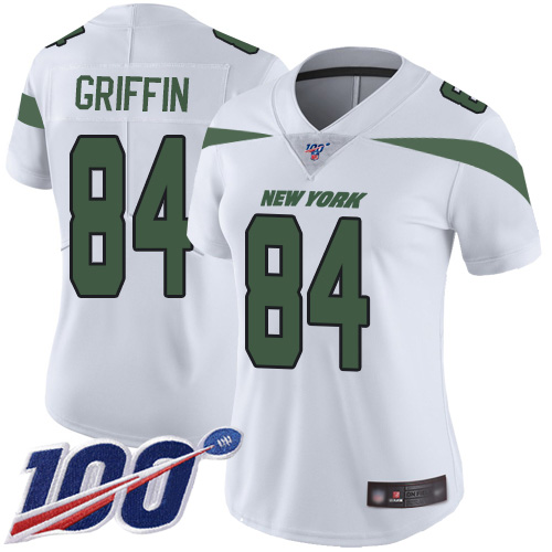 New York Jets Limited White Women Ryan Griffin Road Jersey NFL Football #84 100th Season Vapor Untouchable->youth nfl jersey->Youth Jersey